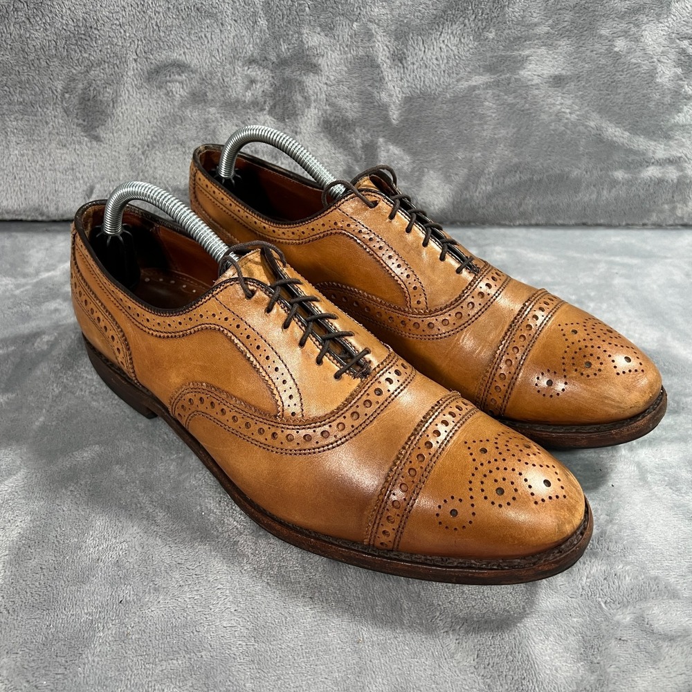 Brooks Brothers Allen Edmonds Strand Oxford Dress Shoes Mens 10 D Brown Leather